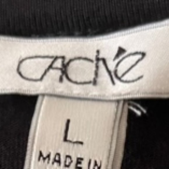 CACHE Black sleeveless solid tank top, size L - Picture 2 of 2